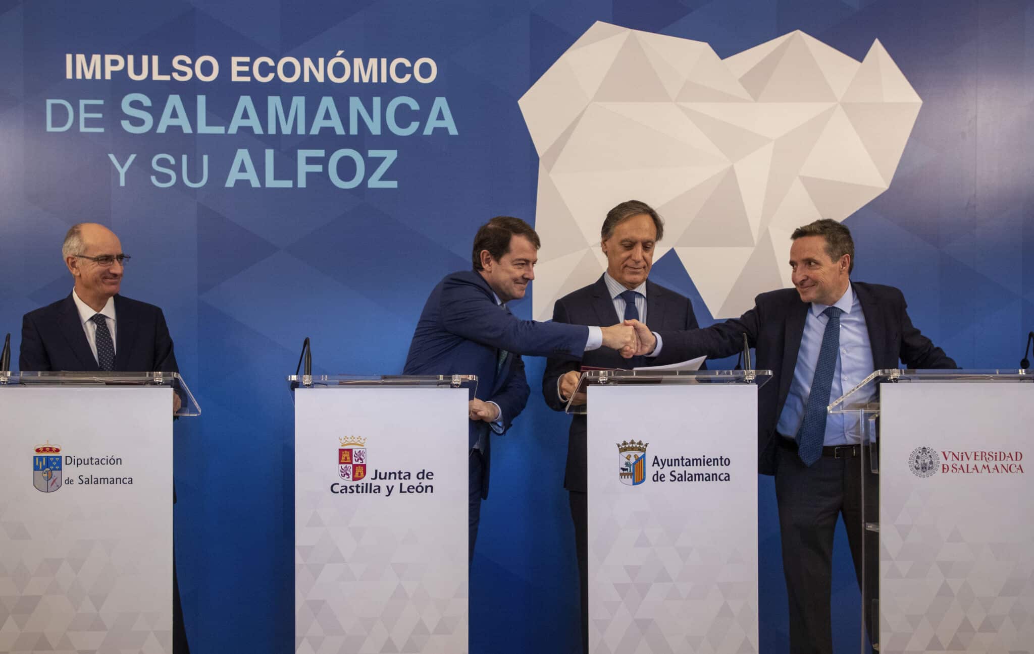 Junta e instituciones salmantinas firman un segundo protocolo de 75 millones para impulsar la economía