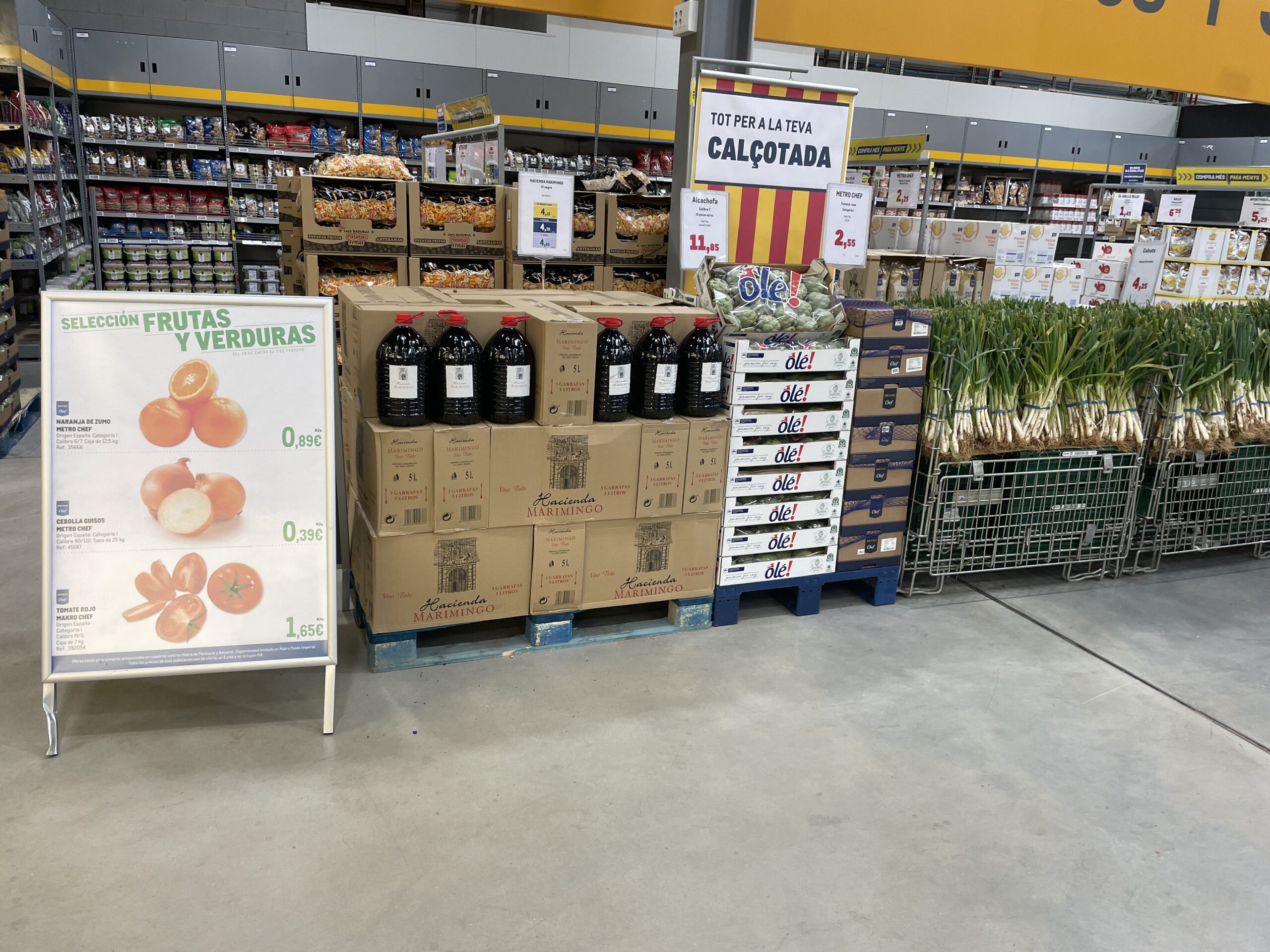 Makro vende en Cataluña más de 100.000 unidades de Calçots durante la temporada 2025