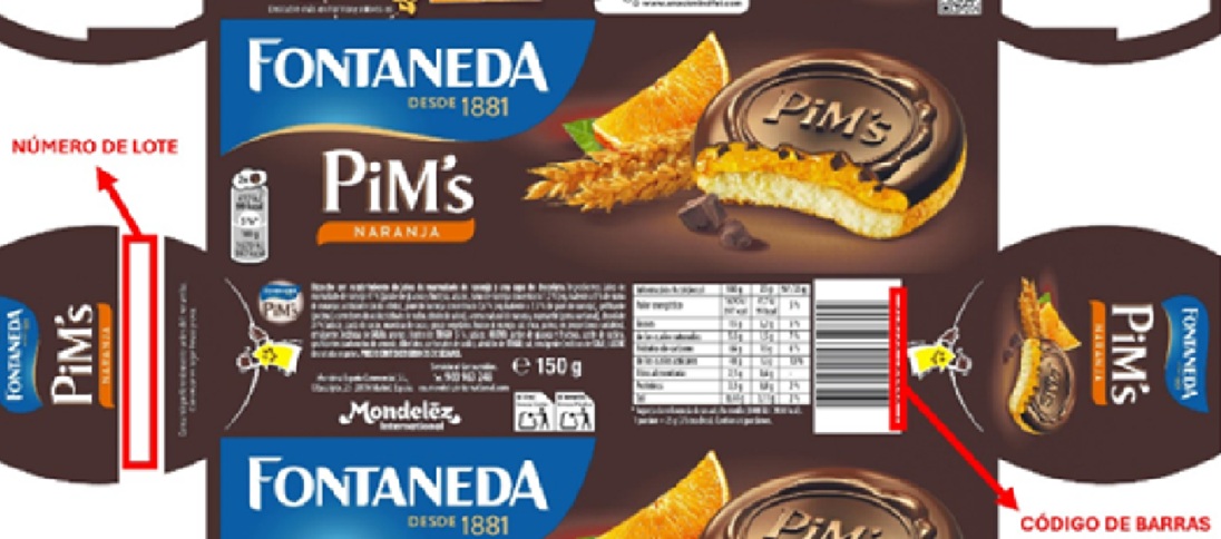 Alerta sanitaria por las Pims Naranja de Fontaneda fabricadas por Mondelēz