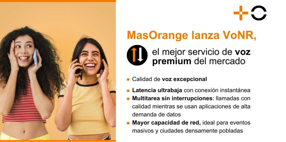 MasOrange, primer operador en España en lanzar comercialmente la tecnología VoNR