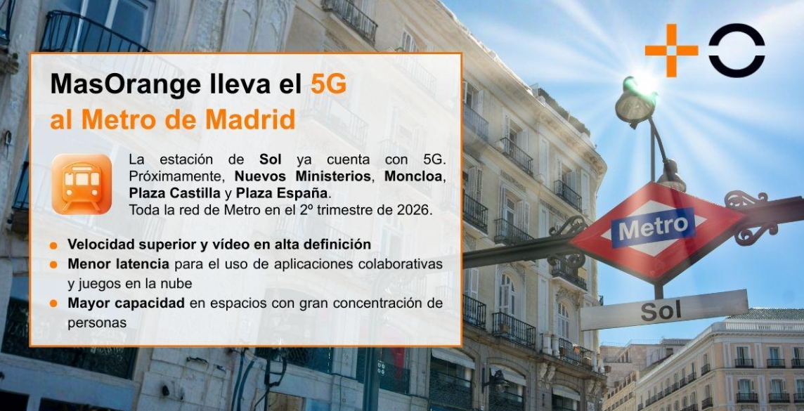 MasOrange primer operador que lleva el 5G al Metro de Madrid