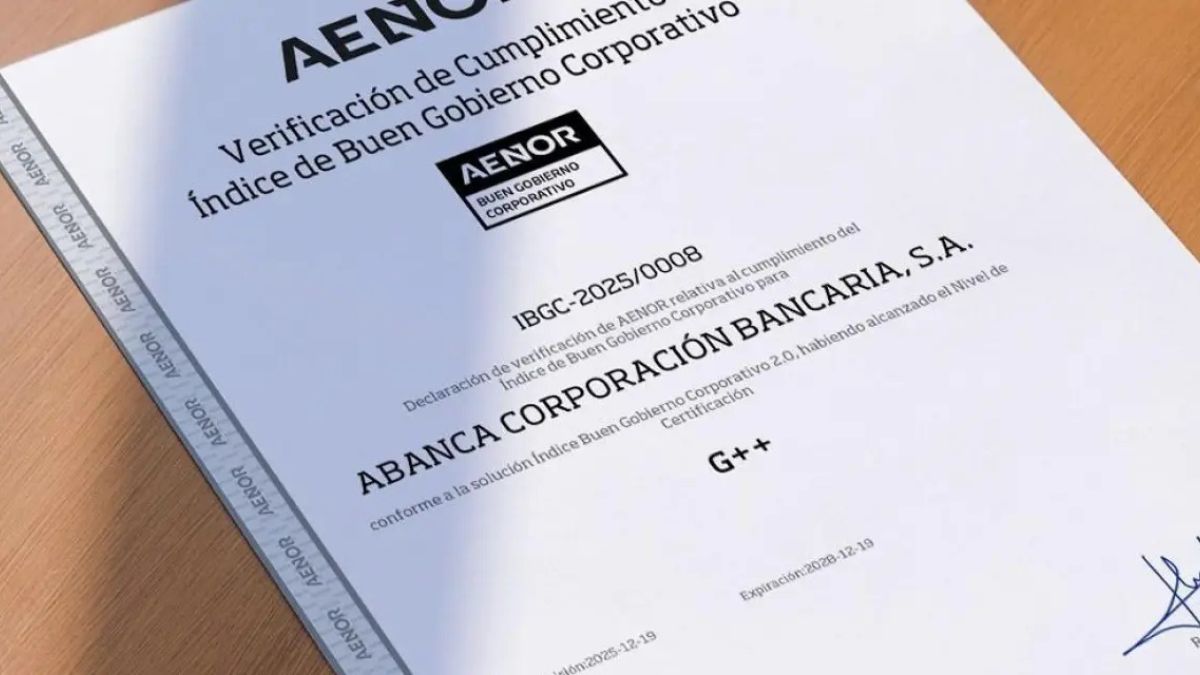 ABANCA recibe la máxima calificación en Buen Gobierno Corporativo