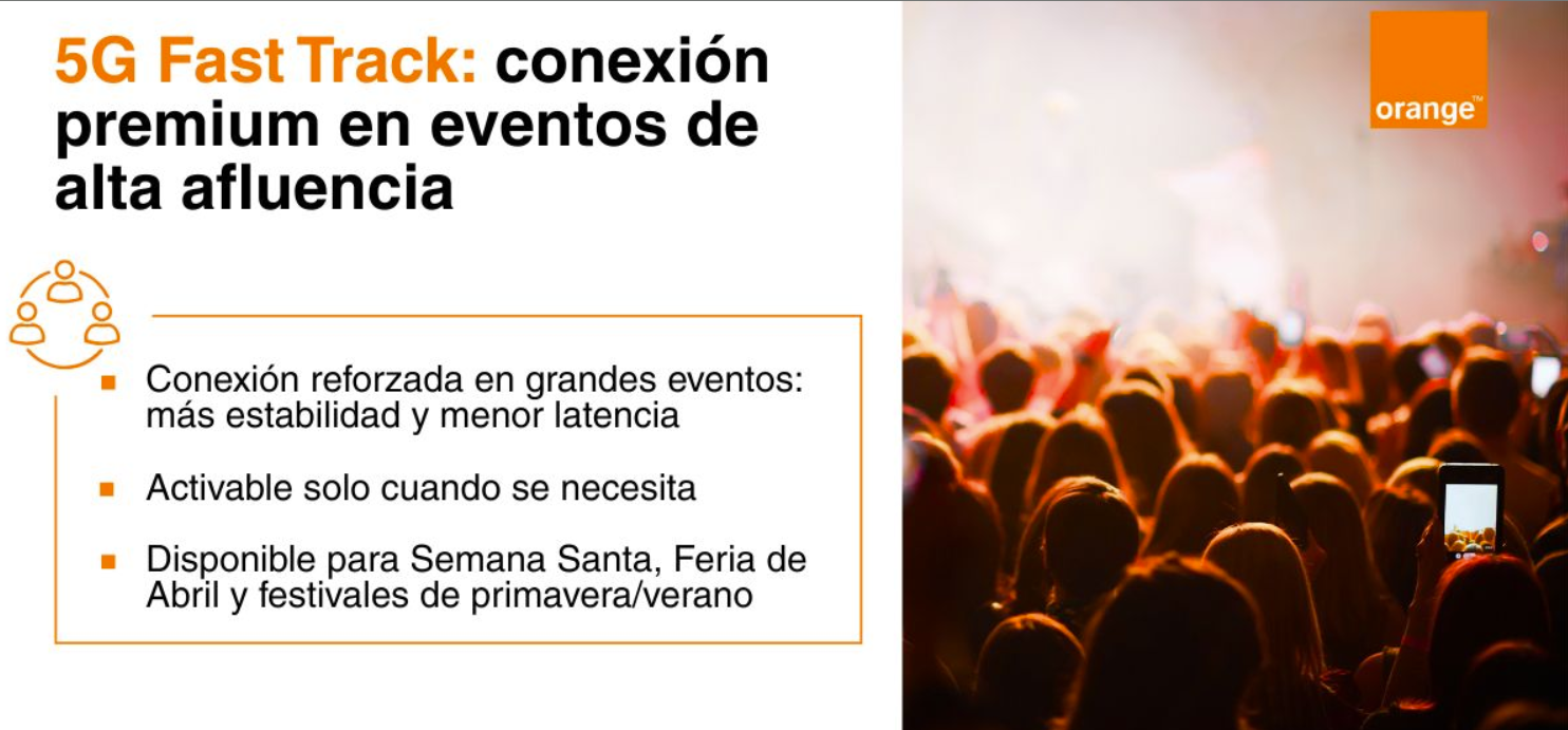 Orange lanza el primer servicio que garantiza la mejor conexión en acontecimientos de alta afluencia