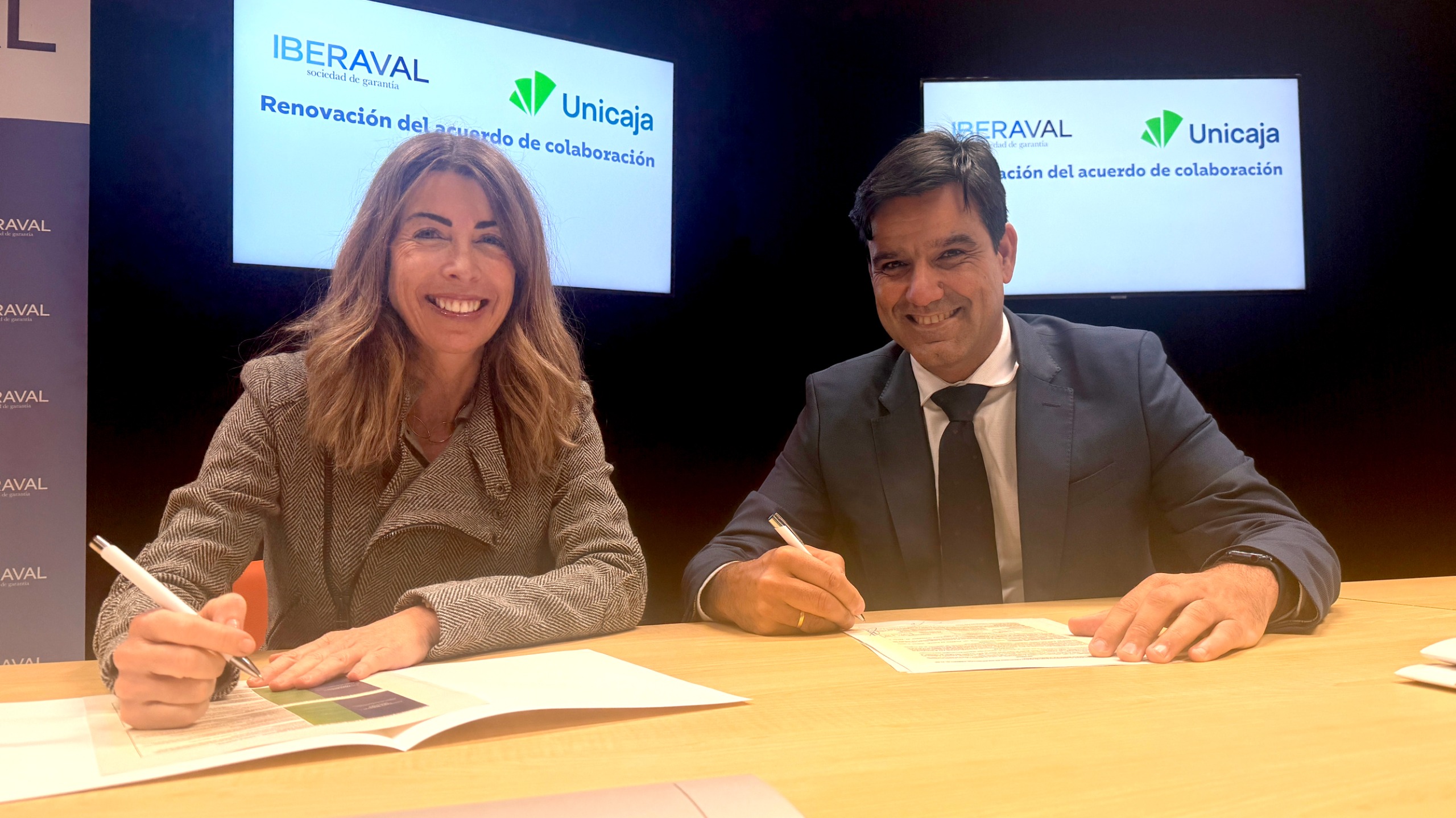 Unicaja e Iberaval renuevan su colaboración tras inyectar 76 millones en 449 operaciones