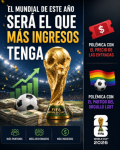 Mundial de fútbol 2026. El más grande, con más ingresos y con más polémica.